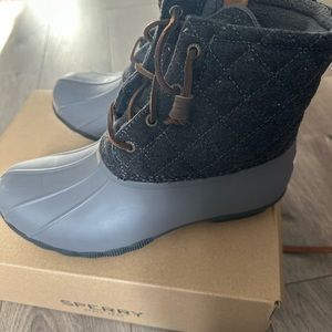 Sperry Quilted Saltwater Duck Boots with Side Zip